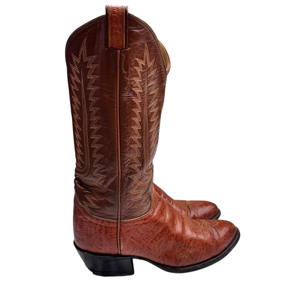 Tony Lama Men’s Leather Western Boot Two Tone Cowboy Boots 7.5D